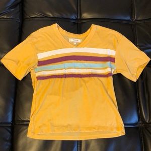 Yellow Tee with Stripes